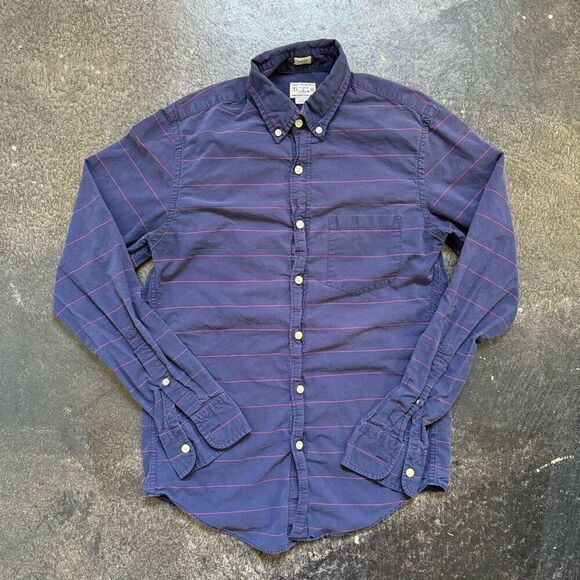 J. Crew Vintage Style Button Up Long Sleeve Shirt Slim Fit Size Small Cotton - Picture 1 of 9